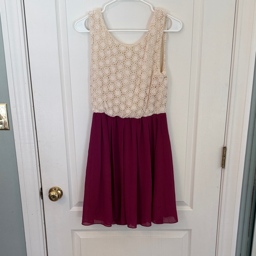 Miami Cream and Purple Kids Dress